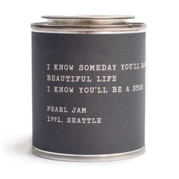 Sugarboo & Co Legends Pearl Jam 1991 Berlin Candle Beautiful Life Star Gray 3 oz - Picture 1 of 9